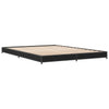 Nerciu Bettgestell schwarz 135x190cm (Metall und Holz)