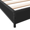 Nerciu Bettgestell schwarz 135x190cm (Metall und Holz)