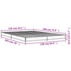 Nerciu Bettgestell schwarz 135x190cm (Metall und Holz)