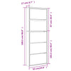 Schwarzer Schuhschrank mit Spiegel Calminica 63x17x169,5cm (5 Ebenen)