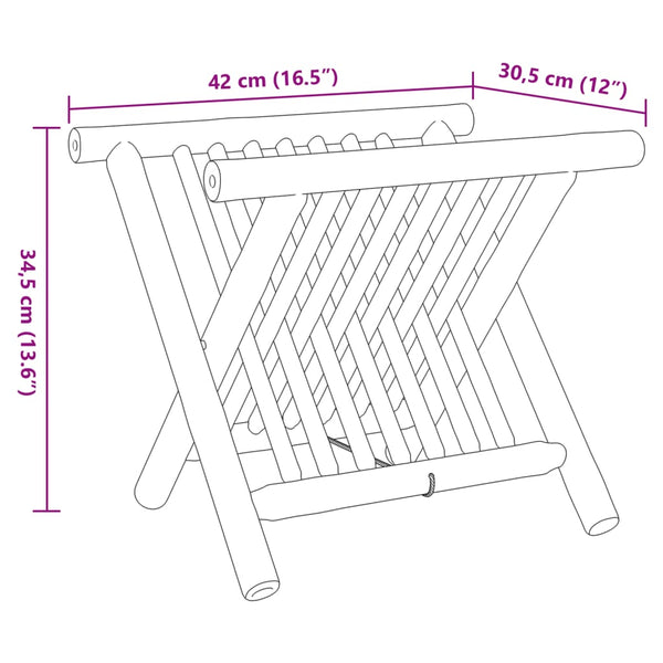 Zeitschriftenständer Chilimin 42x30,5x34,5cm (Bambus)