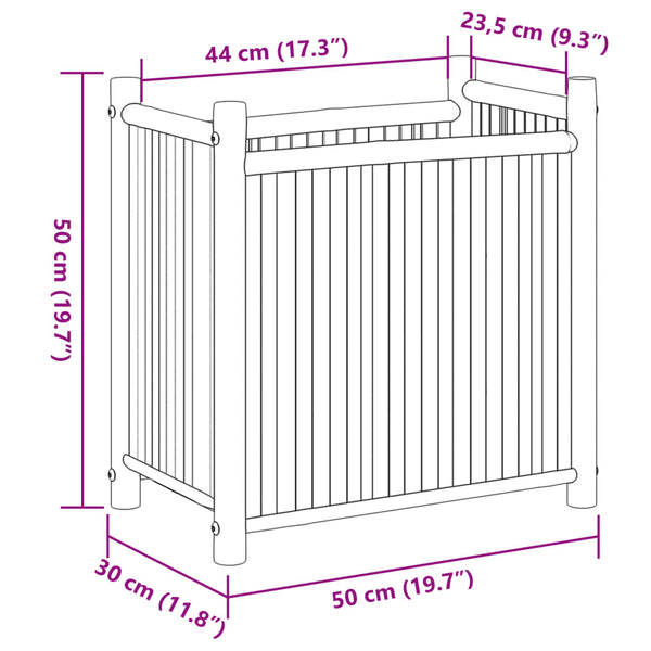 Blumenkasten Lastu 50x30x50cm (Bambus)
