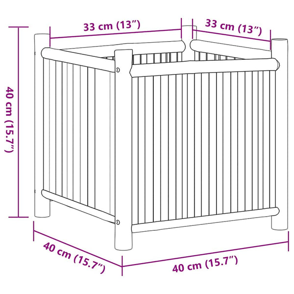 Blumenkasten Lastu 40x40x40cm (Bambus)