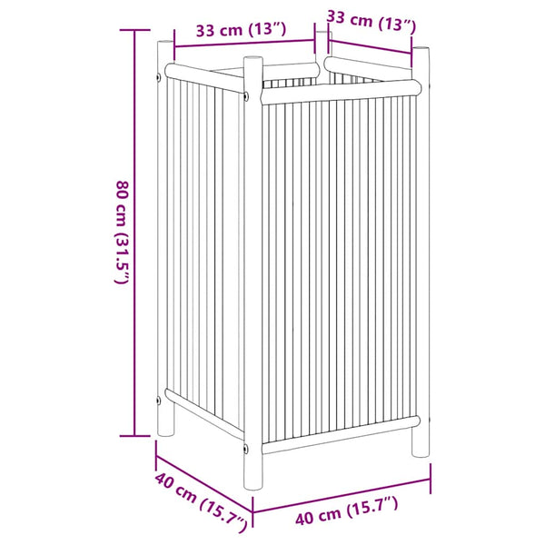 Blumenkasten Lastu 40x40x80cm (Bambus)