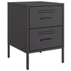 Schwarzer TV-Schrank Militar 36x39x50,5cm (Stahl)