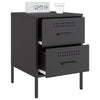 Schwarzer TV-Schrank Militar 36x39x50,5cm (Stahl)