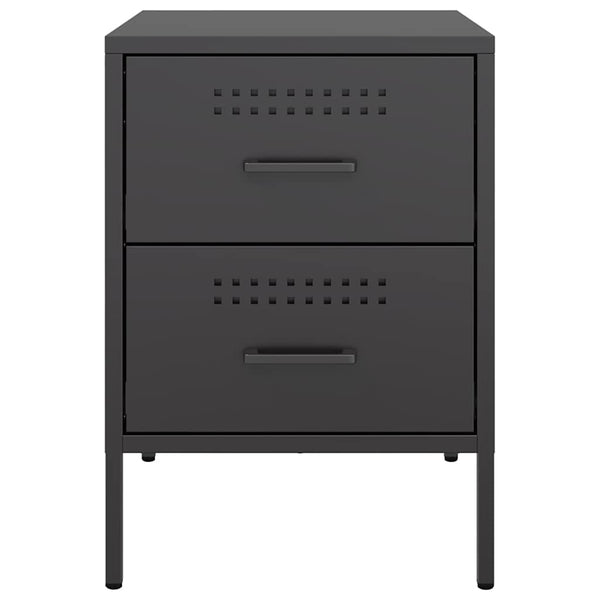 Schwarzer TV-Schrank Militar 36x39x50,5cm (Stahl)