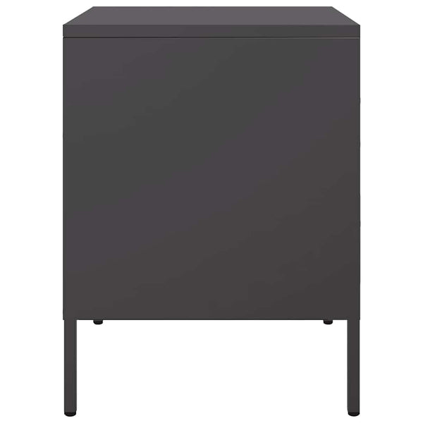 Schwarzer TV-Schrank Militar 36x39x50,5cm (Stahl)