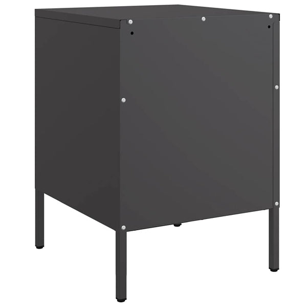 Schwarzer TV-Schrank Militar 36x39x50,5cm (Stahl)