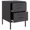 Schwarzer TV-Schrank Militar 36x39x50,5cm (Stahl)