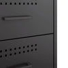 Schwarzer TV-Schrank Militar 36x39x50,5cm (Stahl)