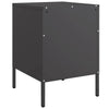 Schwarze Nachttische Militär 36x39x50,5cm (2 Stück, Stahl)