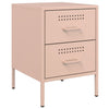 Nachttisch Militar rosa 36x39x50,5cm (Stahl)