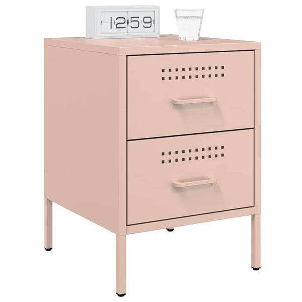 Nachttisch Militar rosa 36x39x50,5cm (Stahl)