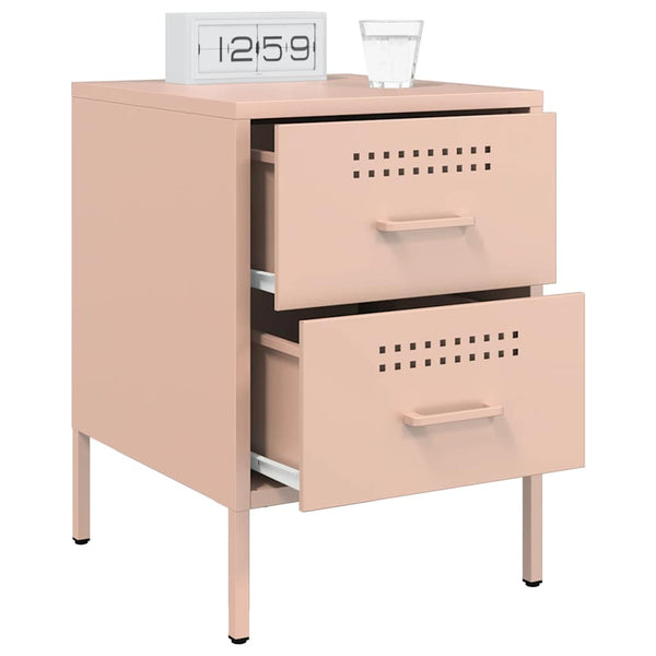 Nachttisch Militar rosa 36x39x50,5cm (Stahl)