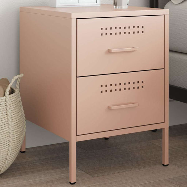 Nachttisch Militar rosa 36x39x50,5cm (Stahl)