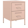 Pinke Nachttische Militar 36x39x50,5cm (2 St., Stahl)