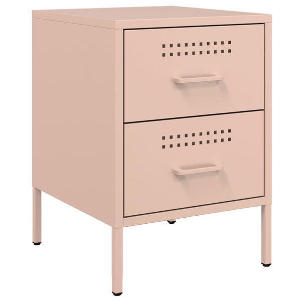 Pinke Nachttische Militar 36x39x50,5cm (2 St., Stahl)