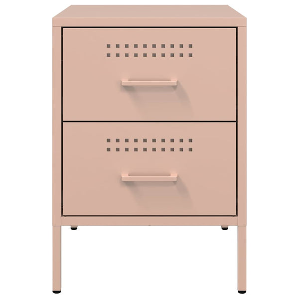 Pinke Nachttische Militar 36x39x50,5cm (2 St., Stahl)