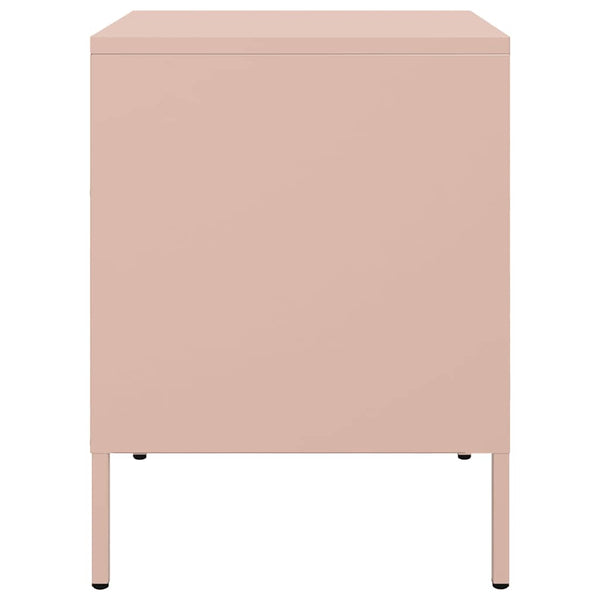 Pinke Nachttische Militar 36x39x50,5cm (2 St., Stahl)
