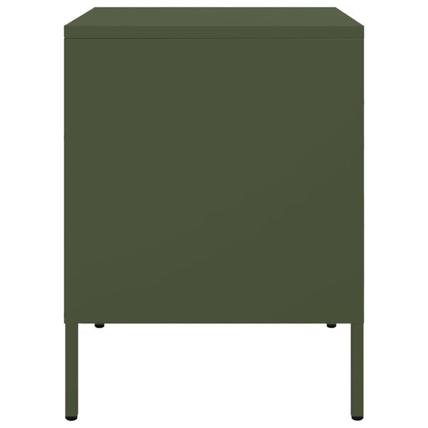 Nachttisch Militär olivgrün 36x39x50,5cm (Stahl)