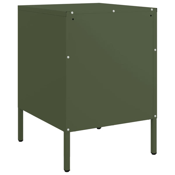 Nachttisch Militär olivgrün 36x39x50,5cm (Stahl)