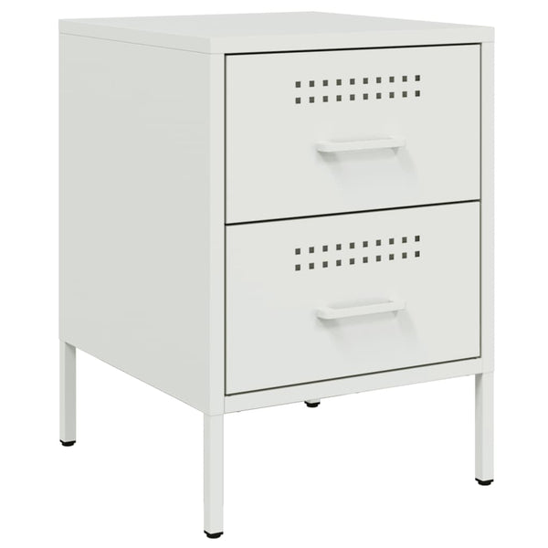 Nachttisch Militar 36x39x50,5cm (Stahl) weiß