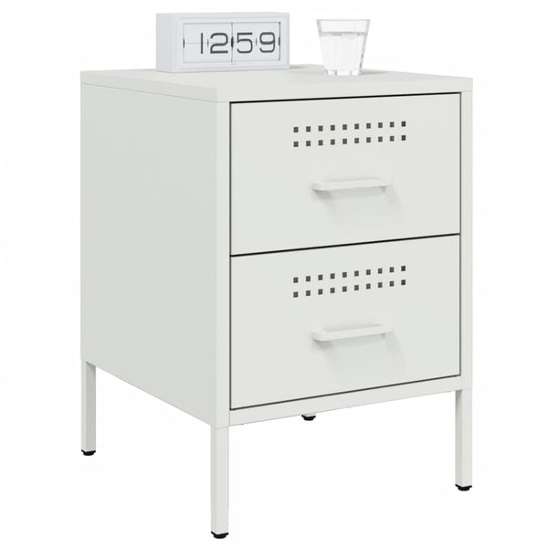 Nachttisch Militar 36x39x50,5cm (Stahl) weiß