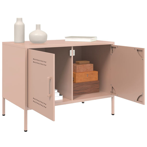 Pinkfarbene TV-Möbel Ping 68x39x50,5cm (2 St., Stahl)