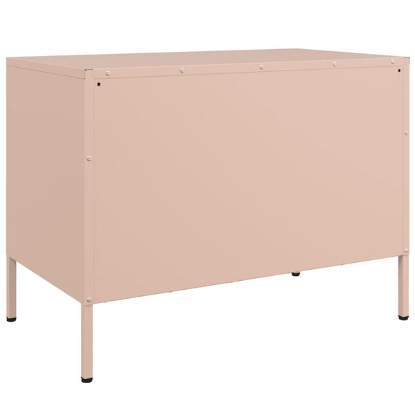 Pinkfarbene TV-Möbel Ping 68x39x50,5cm (2 St., Stahl)