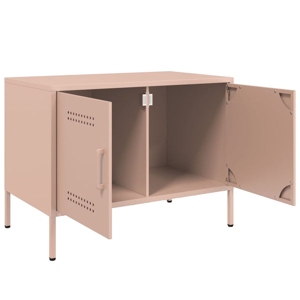 Pinkfarbene TV-Möbel Ping 68x39x50,5cm (2 St., Stahl)