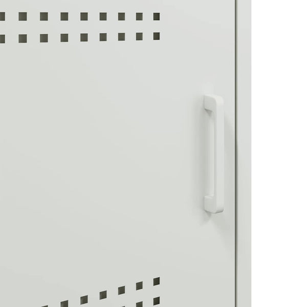 Weißer TV-Schrank Mallick 100,5x39x50,5cm (Stahl)