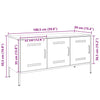 Weißer TV-Schrank Mallick 100,5x39x50,5cm (Stahl)