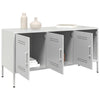 Weißer TV-Schrank Mallick 100,5x39x50,5cm (Stahl)