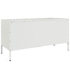 Weißer TV-Schrank Mallick 100,5x39x50,5cm (Stahl)