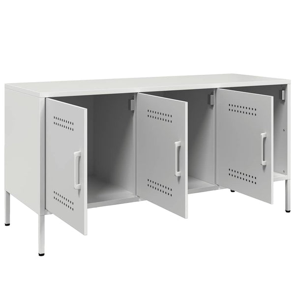 Weißer TV-Schrank Mallick 100,5x39x50,5cm (Stahl)