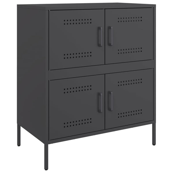 Schwarze Kommode Agaftia 68x39x79cm (Stahl)