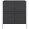 Schwarze Kommode Agaftia 68x39x79cm (Stahl)