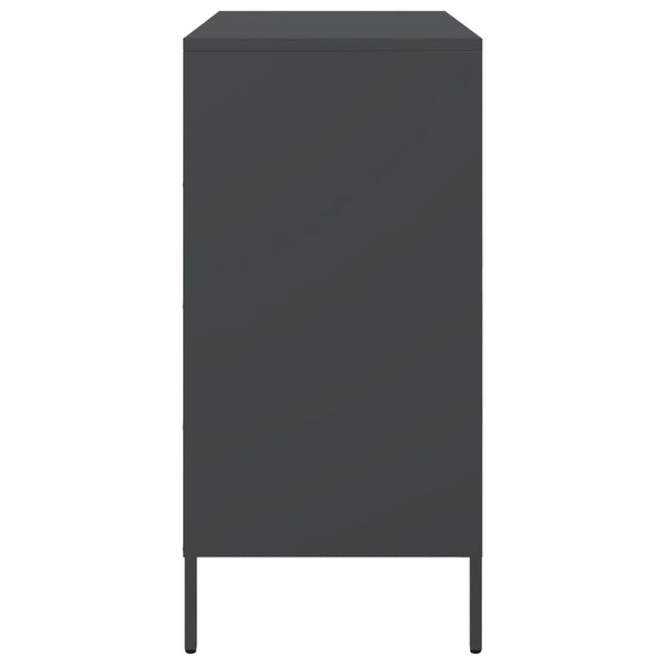 Schwarze Kommode Agaftia 68x39x79cm (Stahl)