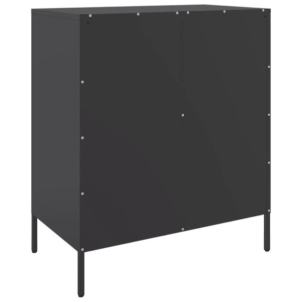 Schwarze Kommode Agaftia 68x39x79cm (Stahl)