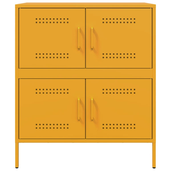 Senfgelber Nachttisch Agaftia 68x39x79cm (Stahl)