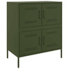Olivgrünes Sideboard Agaftia 68x39x79cm (Stahl)