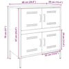 Olivgrünes Sideboard Agaftia 68x39x79cm (Stahl)