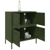 Olivgrünes Sideboard Agaftia 68x39x79cm (Stahl)