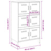 Anthrazit Schrank Nenad 68x39x113cm (Stahl)
