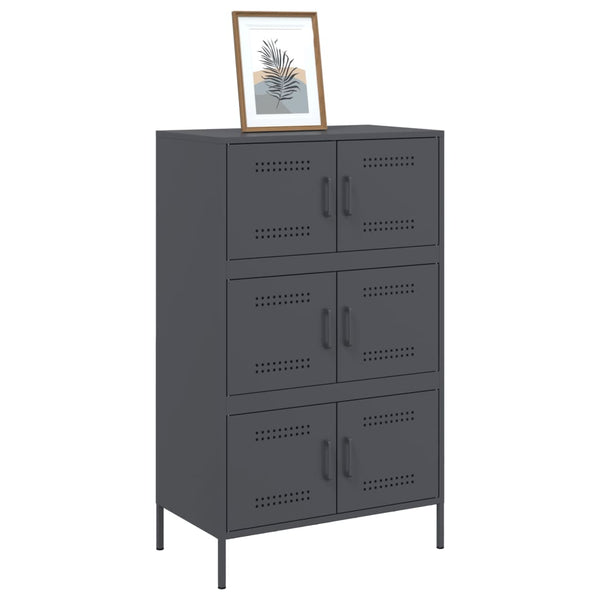 Anthrazit Schrank Nenad 68x39x113cm (Stahl)