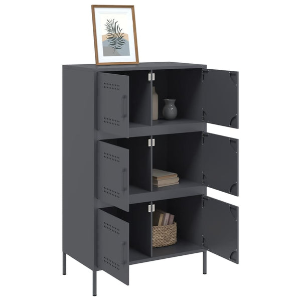 Anthrazit Schrank Nenad 68x39x113cm (Stahl)