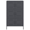 Anthrazit Schrank Nenad 68x39x113cm (Stahl)