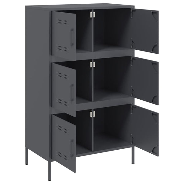Anthrazit Schrank Nenad 68x39x113cm (Stahl)