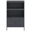 Anthrazitfarbener Schrank Octavel 68x39x113cm (Stahl)